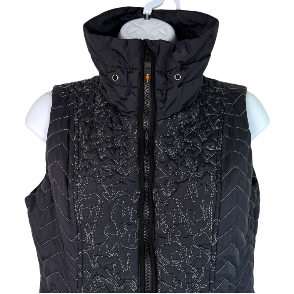 Kerrits Womens Quilted Riding Vest Sz XS Black Equestrian Full Zip Lightweight - Picture 3 of 10